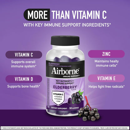 Airborne adult immune support gummies supplement