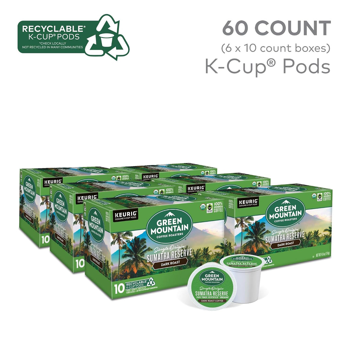 Sumatra Reserve single-origin Arabica K-Cup coffee pods