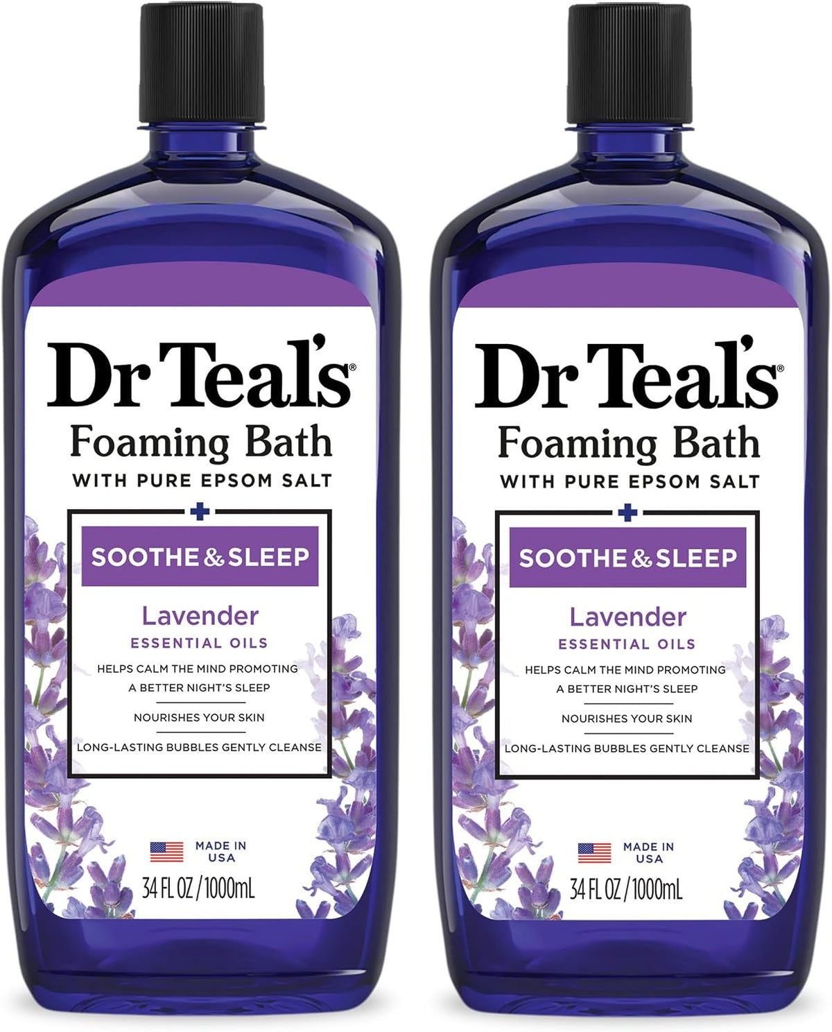 Dr Teal's Soothe & Sleep foaming bath with lavender
