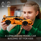 Orange Lamborghini Huracán Tecnica building set front view