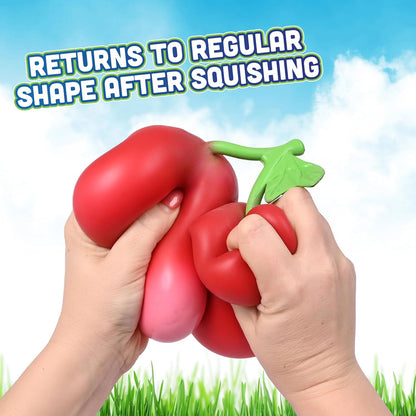 Cherry-shaped sensory stress reliever for kids and adults