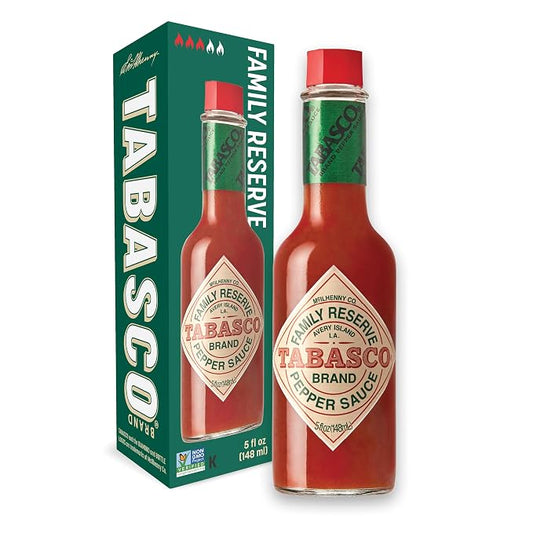 TABASCO Family Reserve hot sauce 5 oz glass bottle