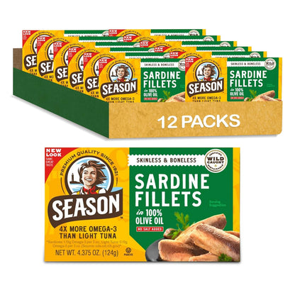 Skinless boneless sardines in olive oil cans