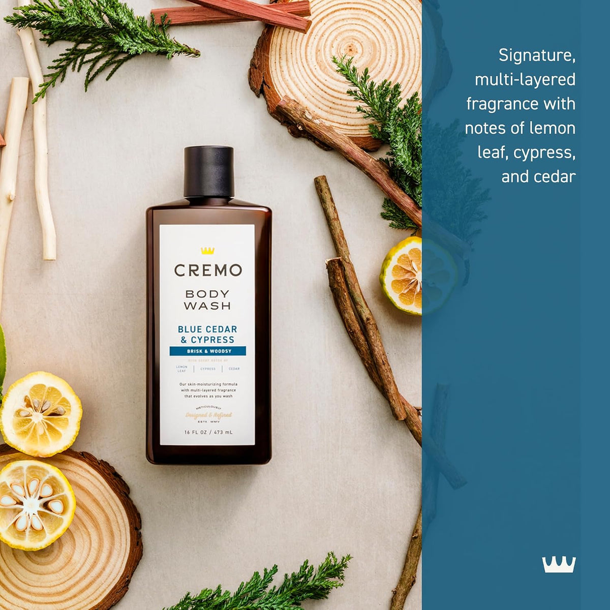 Blue Cedar and Cypress men’s shower gel by Cremo