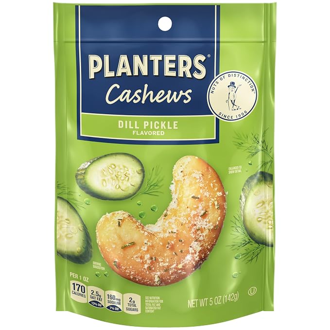PLANTERS Dill Pickle Cashews 5 oz resealable bag