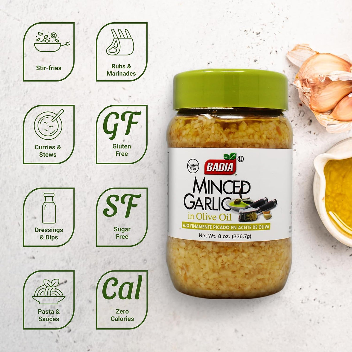 Jarred minced garlic for cooking
