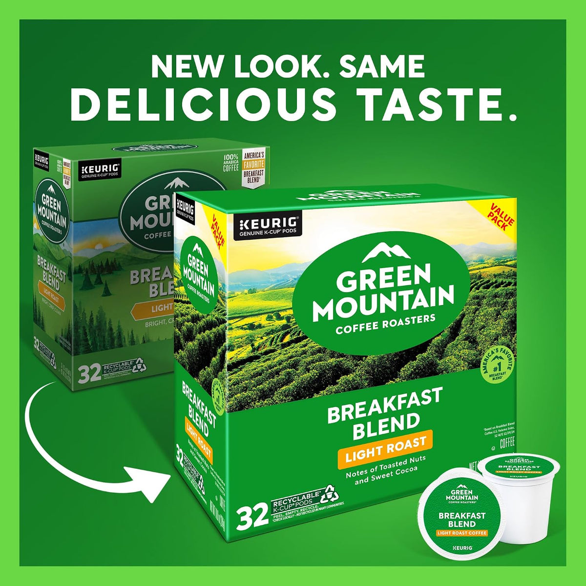 Green Mountain Coffee Roasters single serve K-Cup coffee box