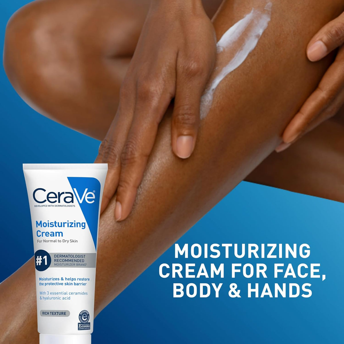 CeraVe non-greasy body and face moisturizer jar