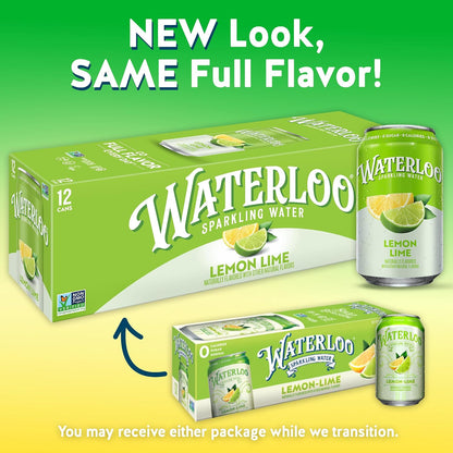 Lemon-lime Waterloo sparkling water multipack