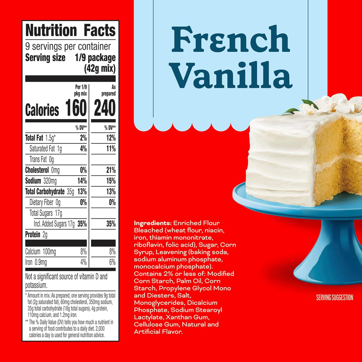 French vanilla cake mix for baking desserts