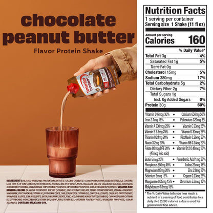 Chocolate Peanut Butter Premier Protein ready to drink shake