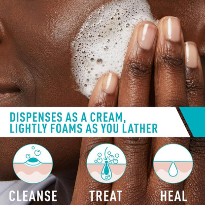 Fragrance-free CeraVe benzoyl peroxide face cleanser