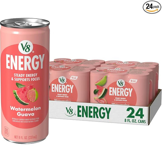 V8 Energy Watermelon Guava 24 pack cans