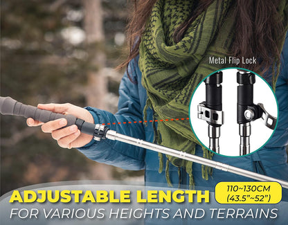 TREKOLOGY Trek-Z hiking poles with interchangeable trail baskets