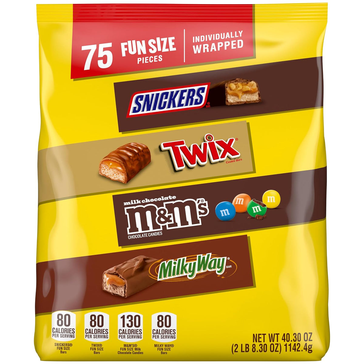 SNICKERS TWIX MILKY WAY and M&M'S candy assortment