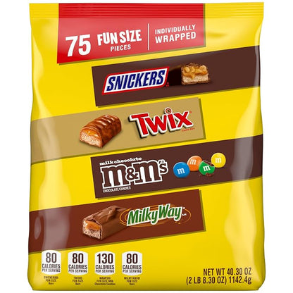 Mars fun size chocolate candy variety pack bulk bag