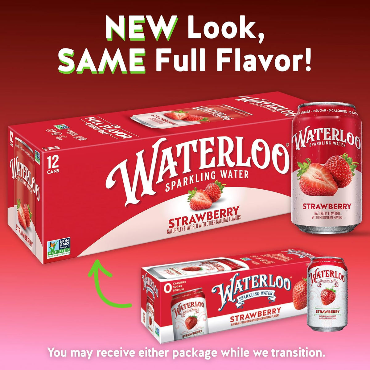 Waterloo Sparkling Water strawberry 12 fl oz cans