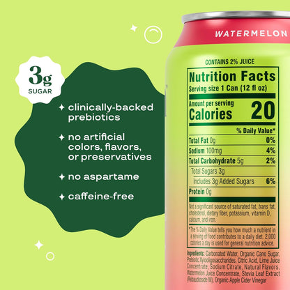 Watermelon Lime Bloom Pop prebiotic beverage