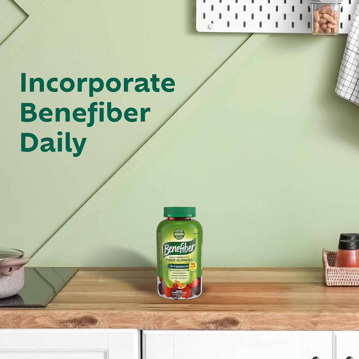 Benefiber Citrus Berry Splash fiber gummies for digestive support