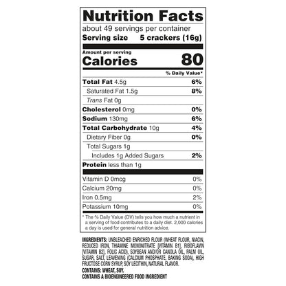 RITZ Original Crackers individually wrapped sleeves