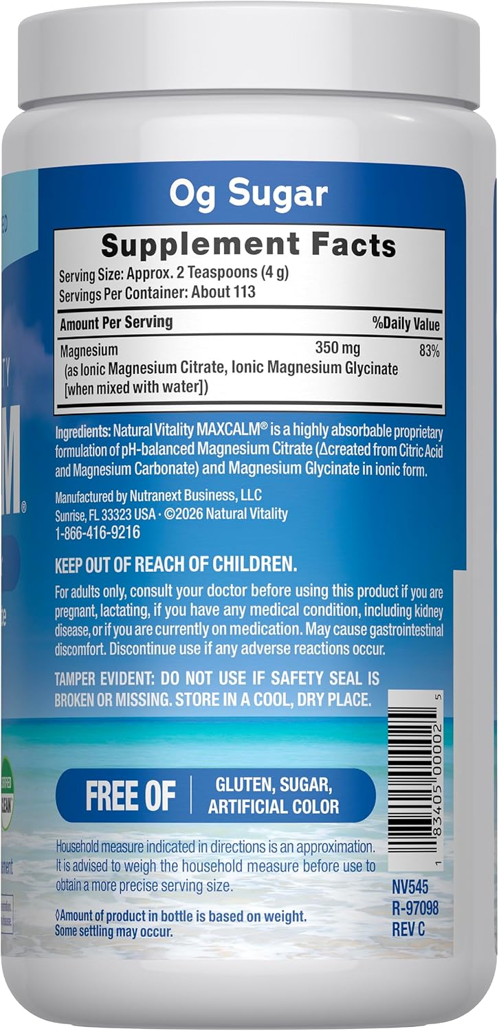 Vegan gluten-free non-GMO magnesium drink mix