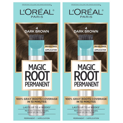 Dark brown permanent root touch-up kit two count