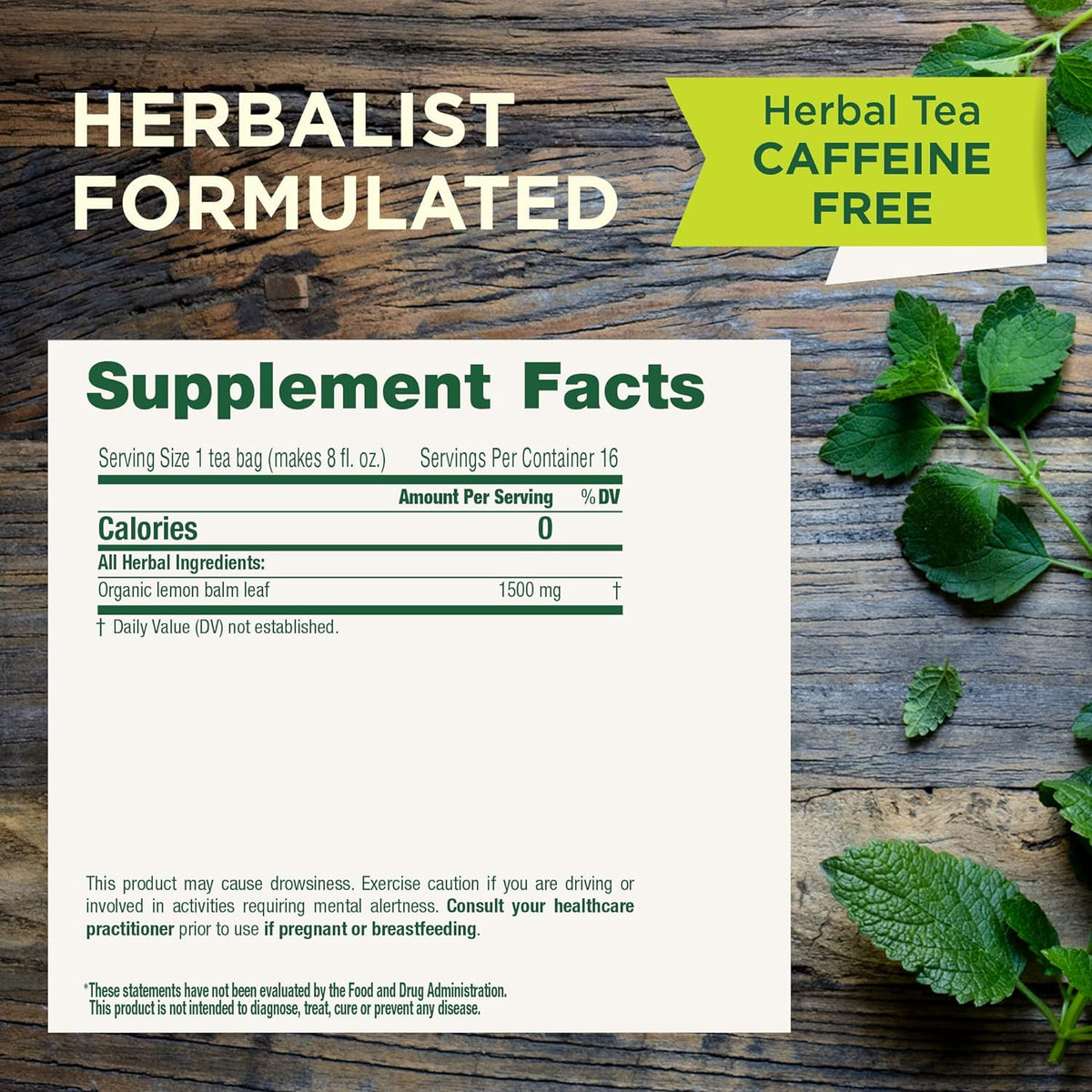 Traditional Medicinals Lemon Balm tea for digestion support