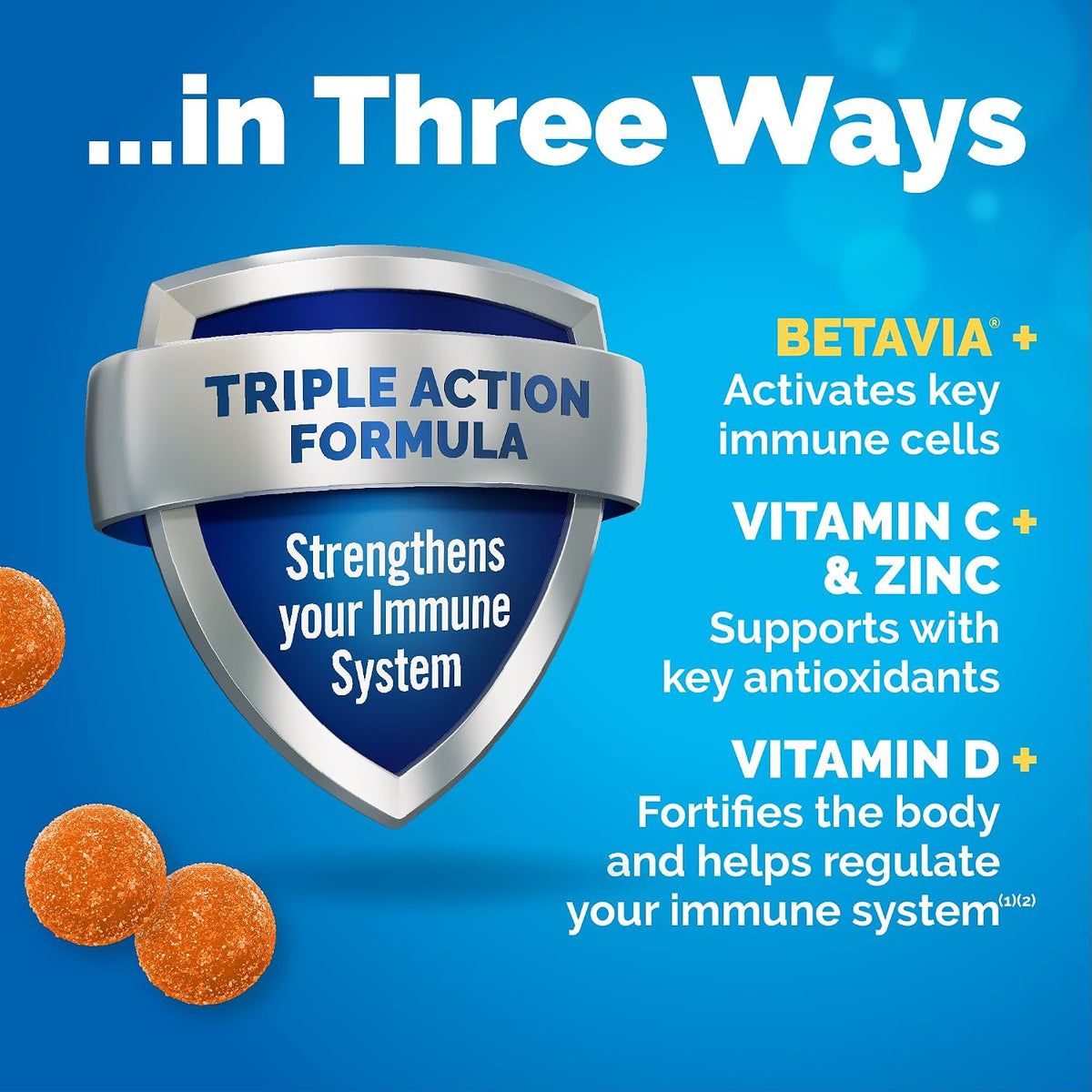 Orange vitamin C immune support gummies by Emergen-C