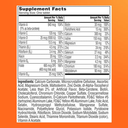 Visit the ONE A DAY Store — One A Day Multivitamin for Women 50 and Over Tablets, Womens Multivitamin 50 Plus with Vitamins D, C, E, Zinc & Biotin, Daily Vitamins for Woman 50+, 200 Ct (Packaging May Vary)