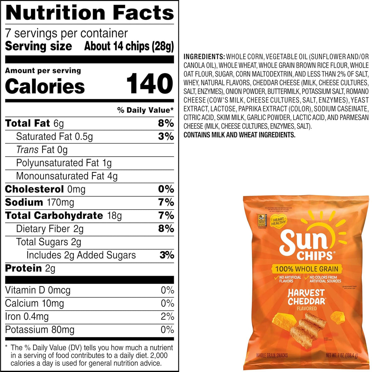 Sunchips multigrain chips with whole grains