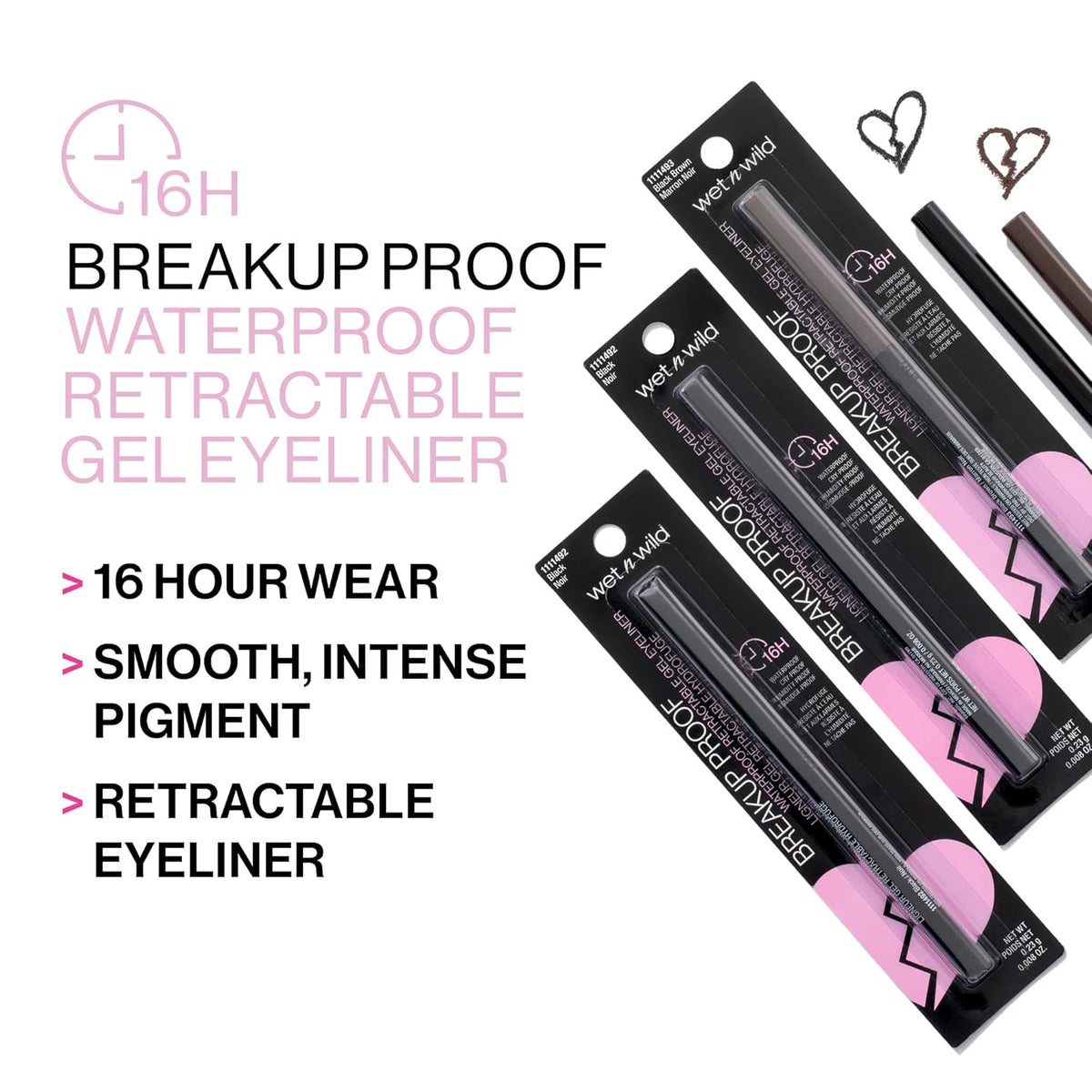 Ultra pigmented waterproof eyeliner with satin finish