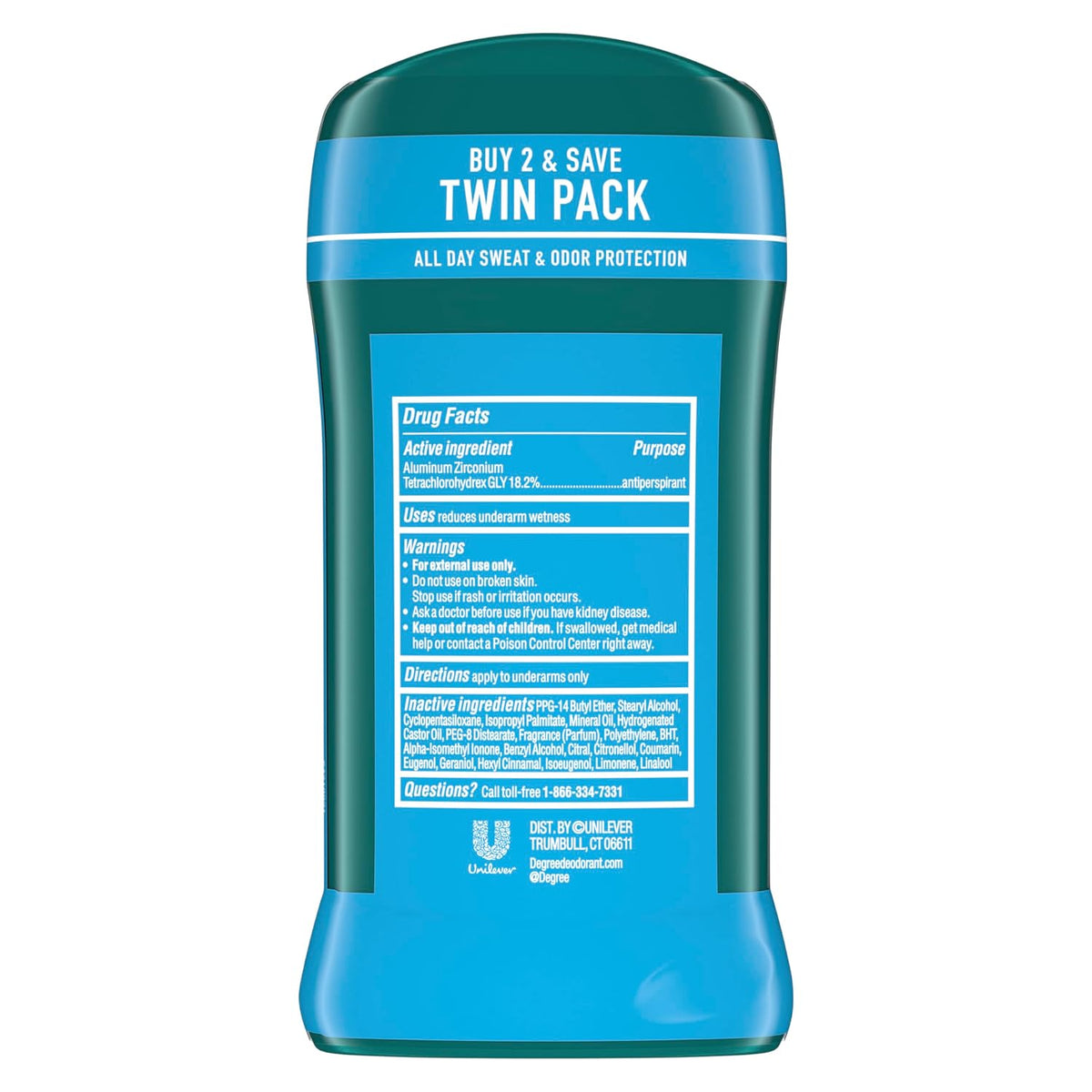 Men's 48 hour sweat and odor protection antiperspirant