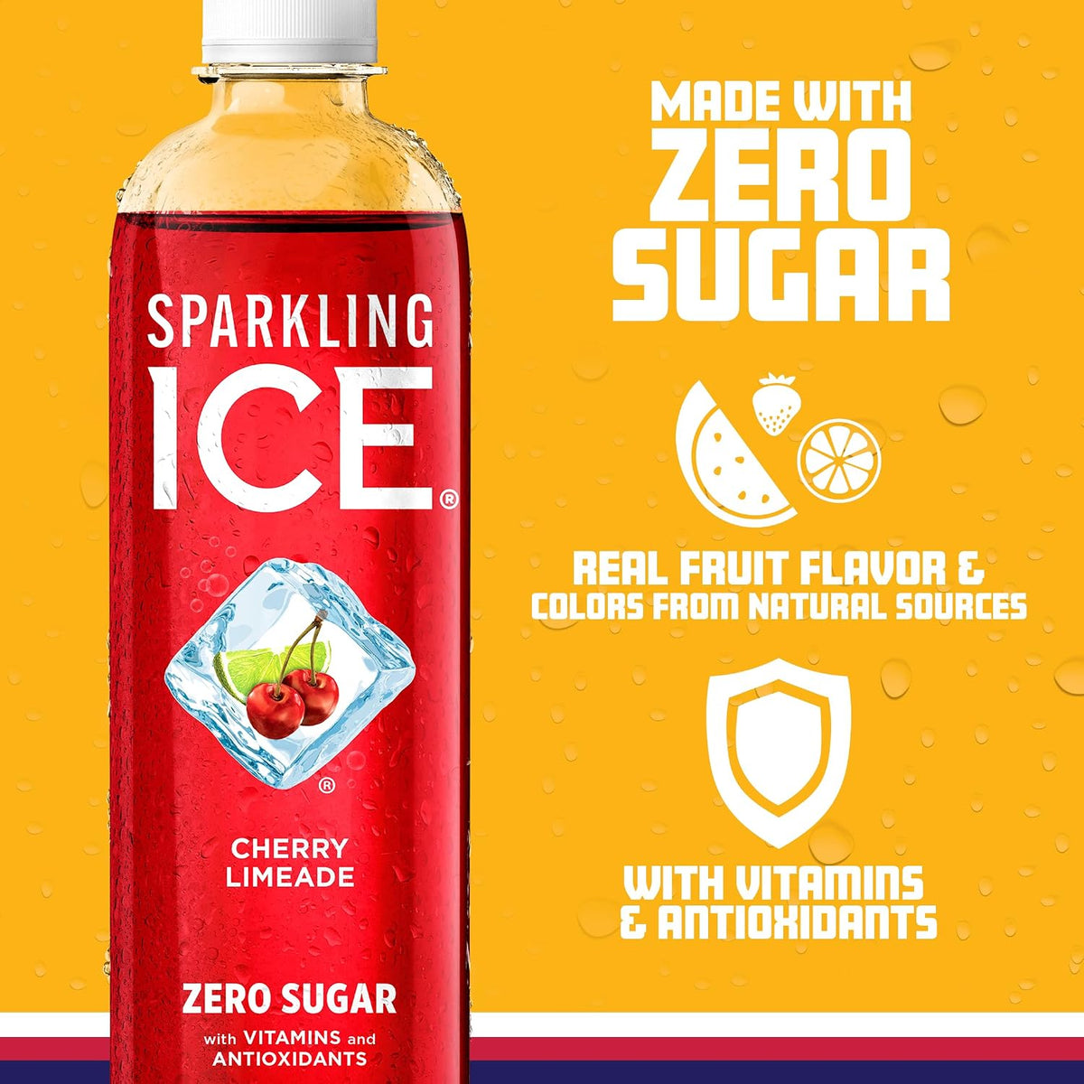 Sparkling Ice Cherry Limeade carbonated water beverage