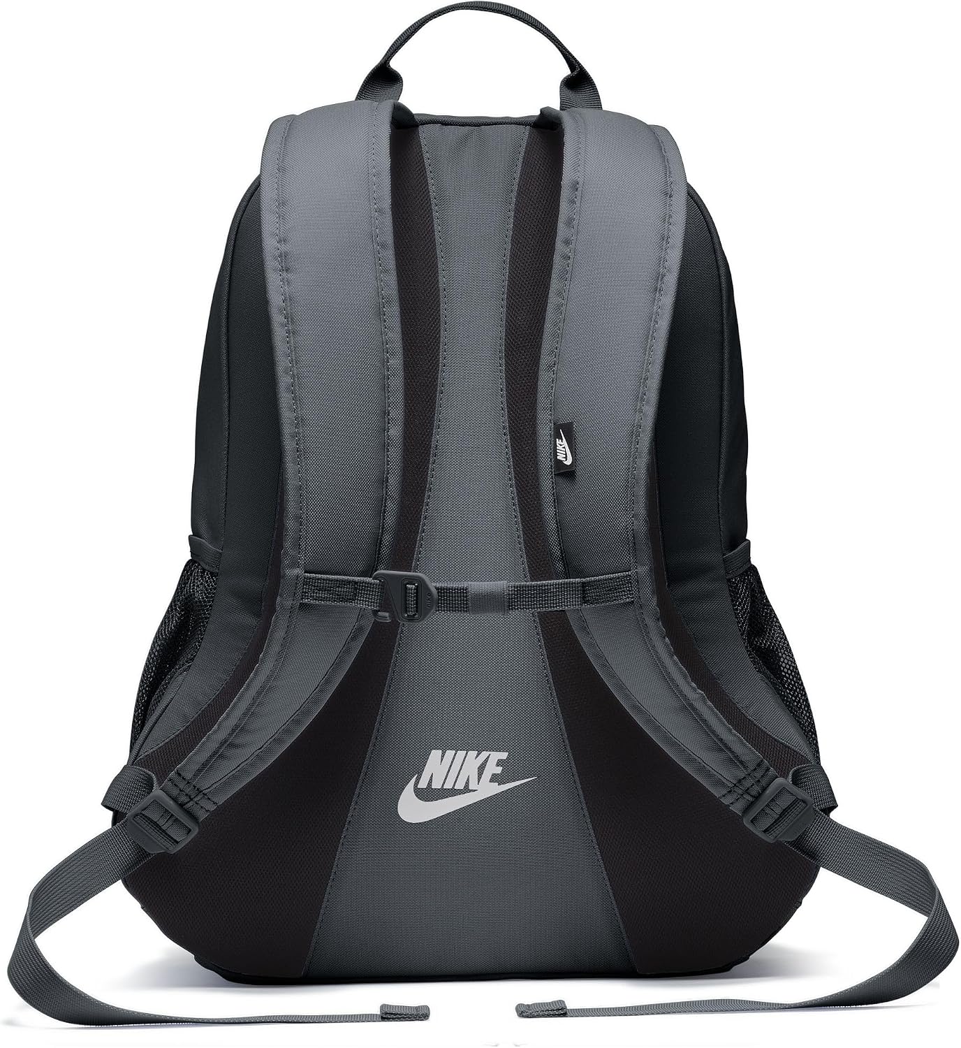 Black Nike backpack with padded shoulder straps