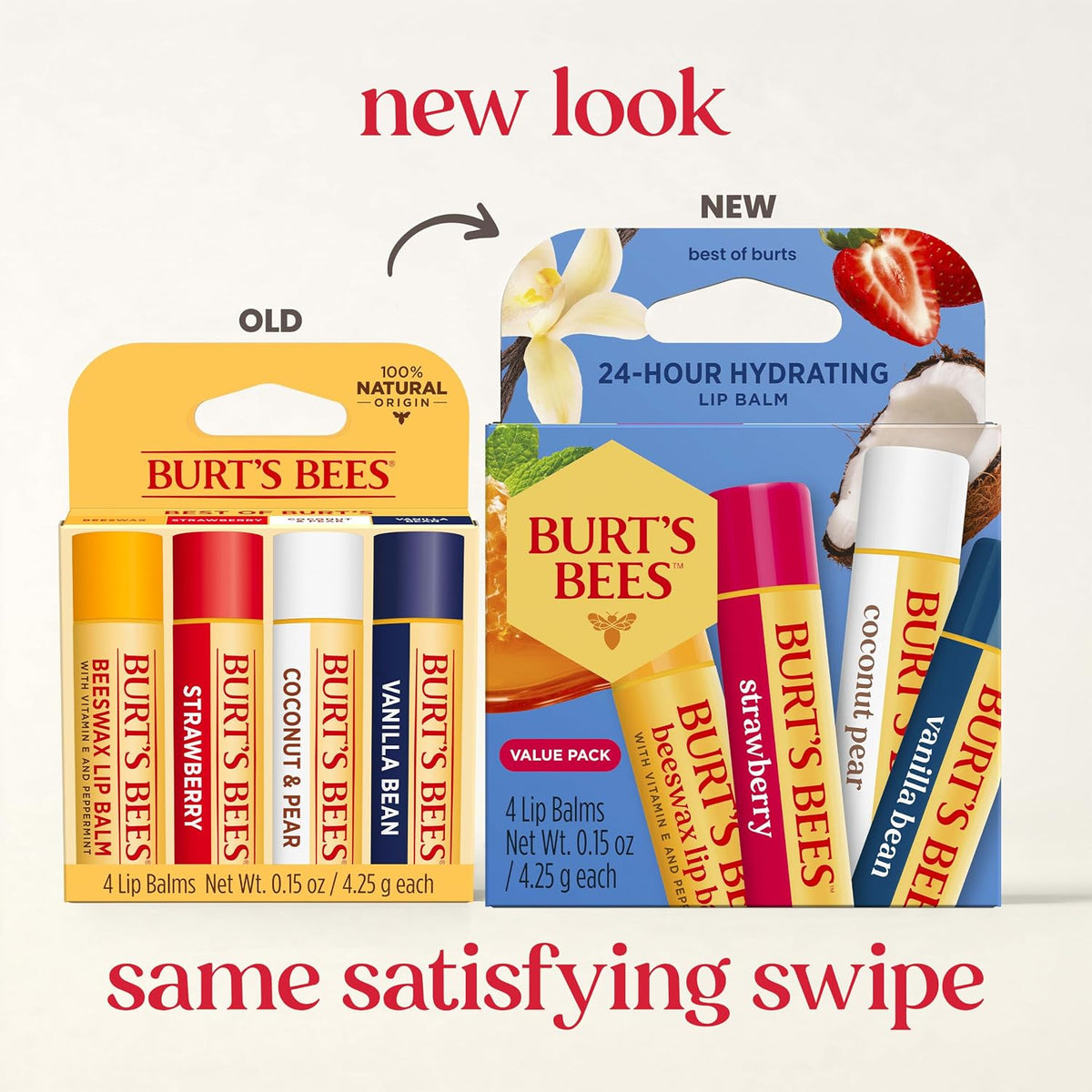 Burt's Bees beeswax strawberry coconut pear vanilla balm