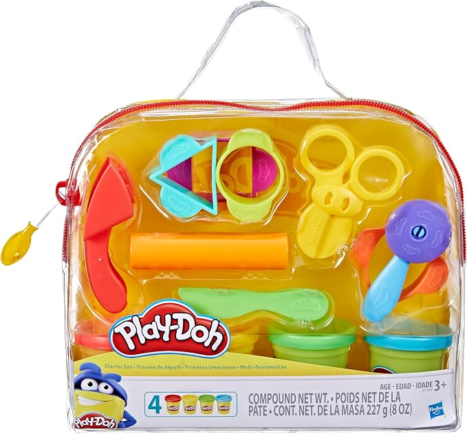 Play-Doh Starter Set kids modeling compound kit with storage tote