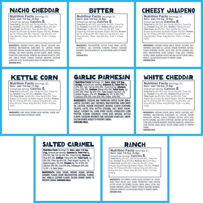 Assorted Kernel Season's popcorn seasoning jars
