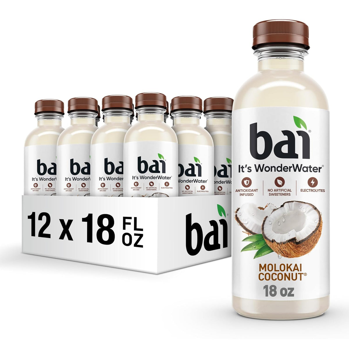 Bai Molokai Coconut 18 ounce bottle beverage