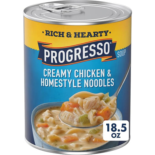 Progresso creamy chicken homestyle noodle soup can