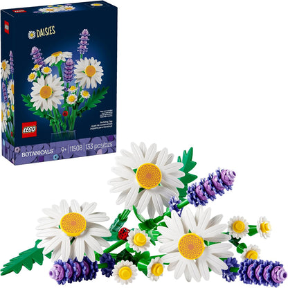 LEGO Botanicals Daisies bouquet with lavender stems