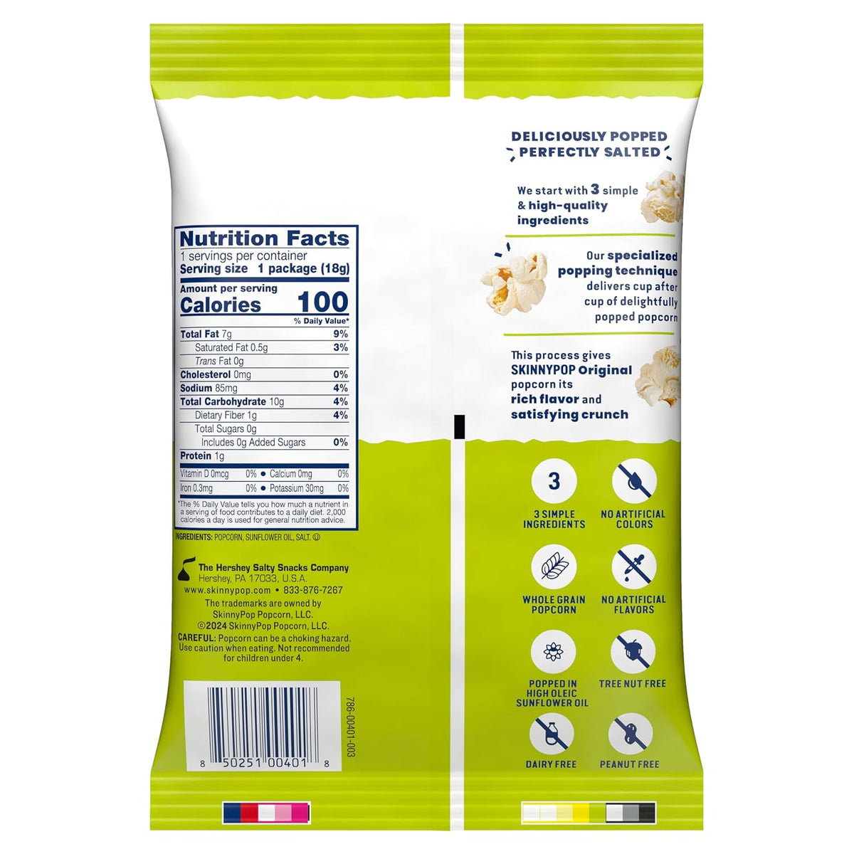 Gluten free popped popcorn snack bags by SkinnyPop