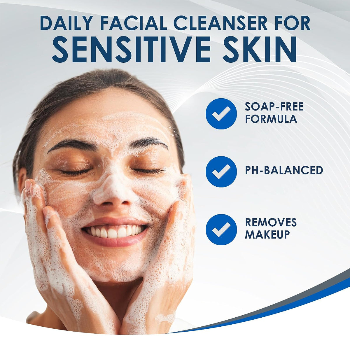 pH-balanced Vanicream face wash bottle