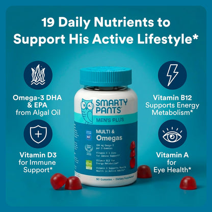 SmartyPants raspberry lemonade vitamin gummies for men