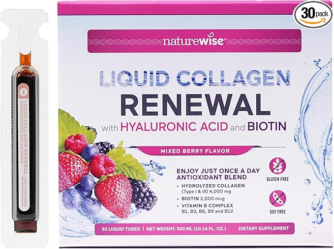 NatureWise mixed berry liquid collagen 30 tubes