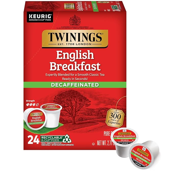 Twinings decaffeinated English Breakfast black tea K-Cup pods