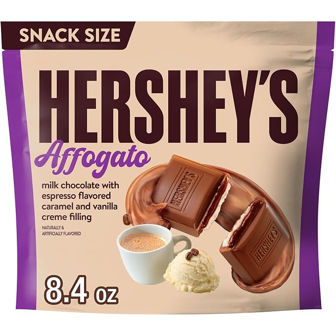 HERSHEY'S Affogato filled snack size chocolate candy 8.4 oz