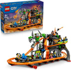 LEGO amusement park coaster with volcano launch