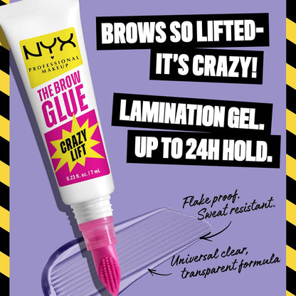 Clear eyebrow gel for lifted laminated brows