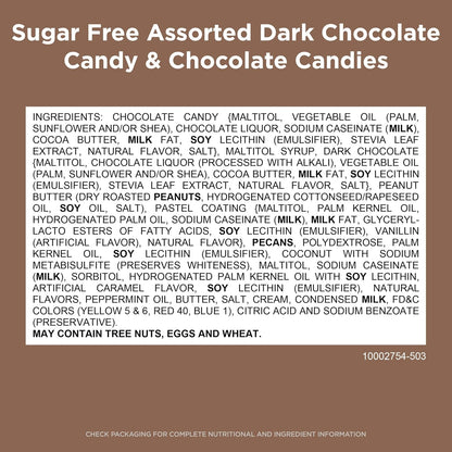 Individually wrapped sugar free chocolate candies