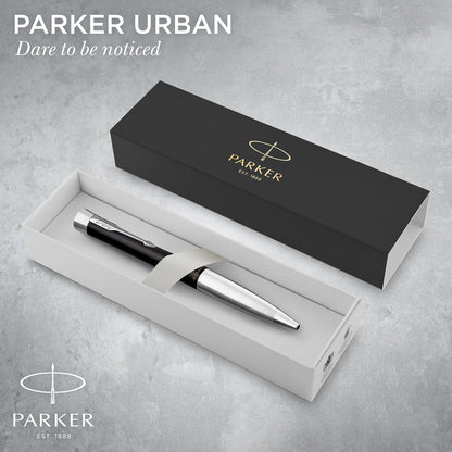 Black Parker Urban writing pen detail